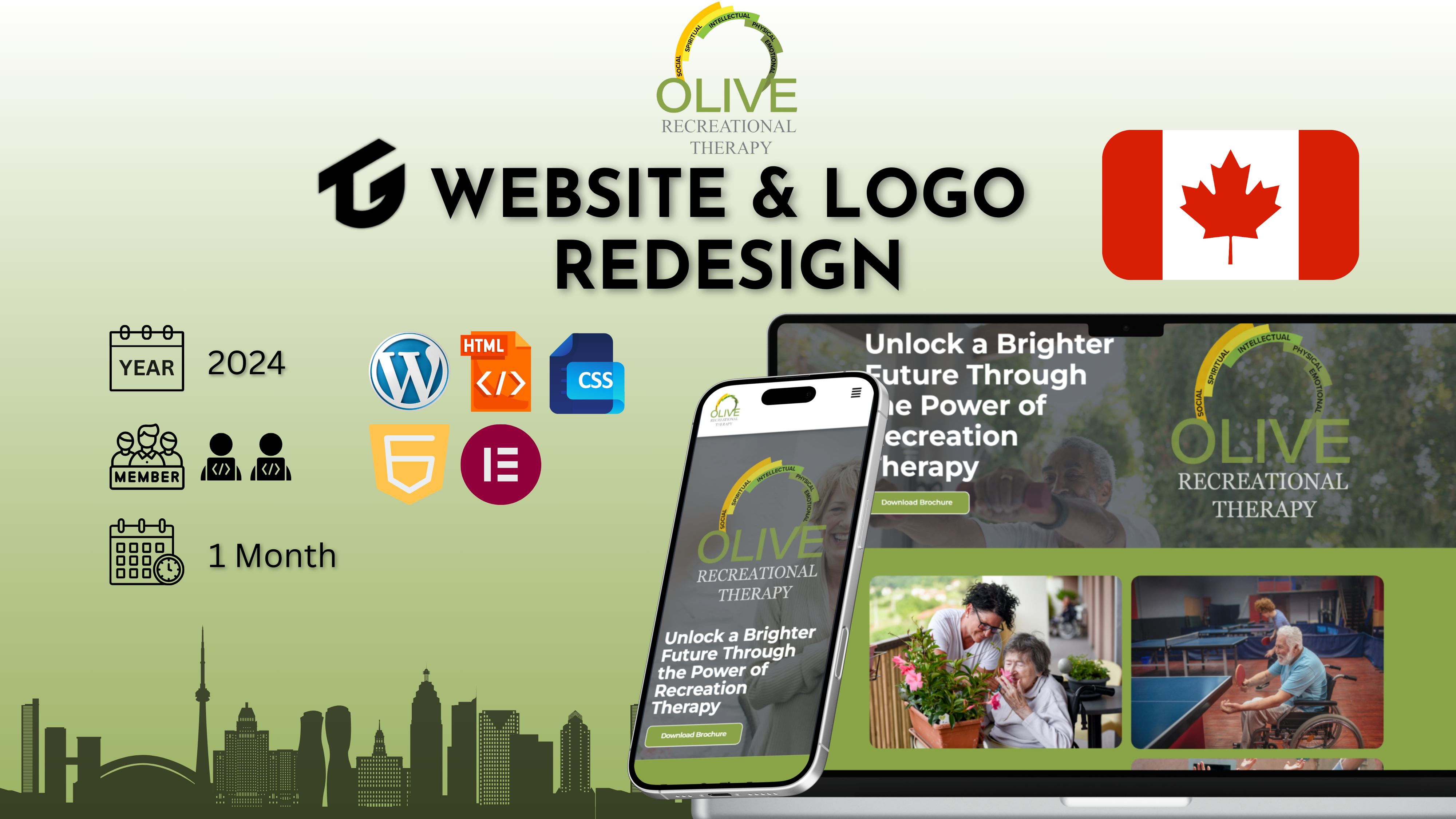Website and Logo Redesign for Olive Recreational Therapy (ORT)